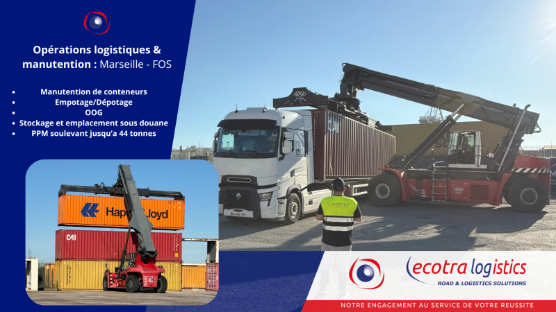 •	Et pour le dernier article de cette année !                                                Opérations logistiques & manutention : sur nos sites de Fos et Marseille