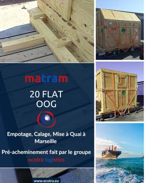 Opération complète de pré acheminement , empotage FLAT et à mise à quai à Marseille !